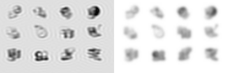Icons at reduced resolution vs Gaussian blur