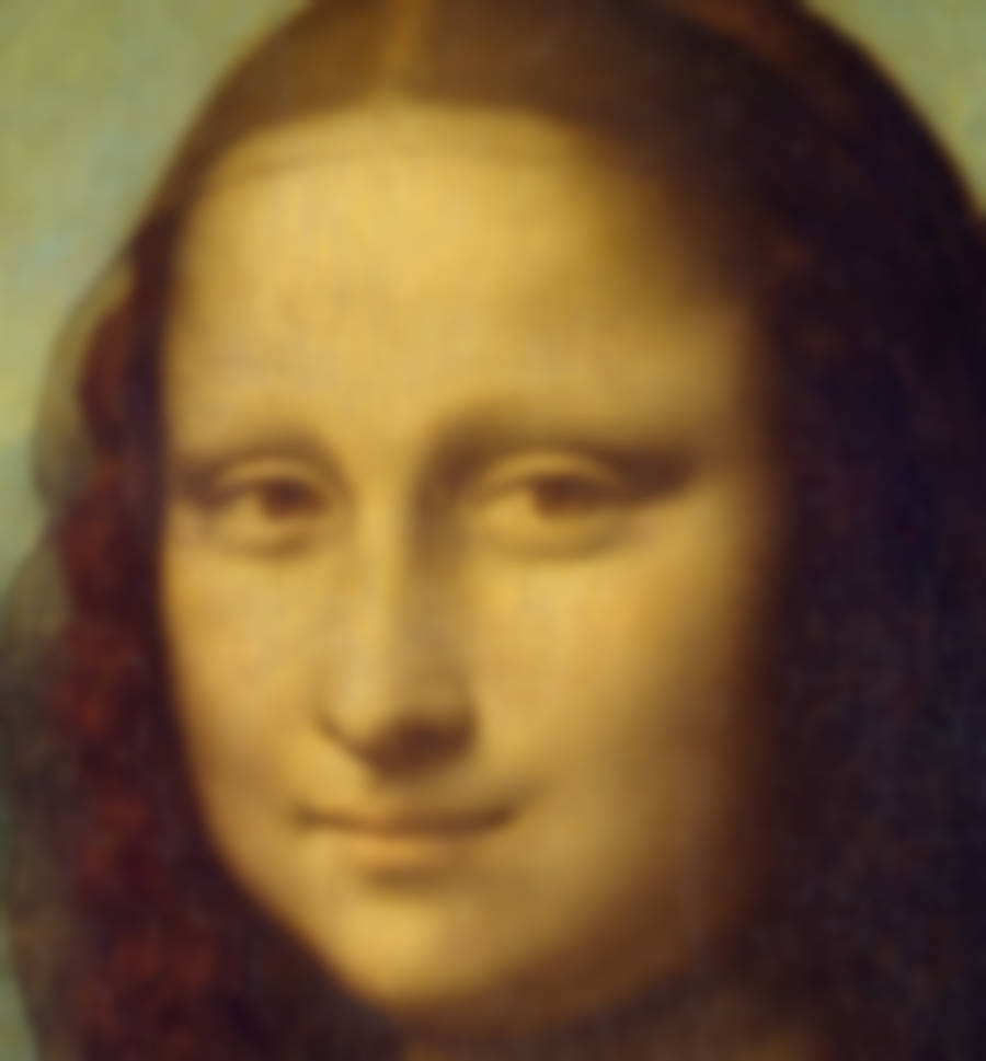 Mona Lisa low-frequency band — smile re-emerges