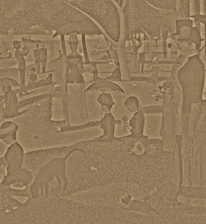 La Grande Jatte — high-frequency dot texture only