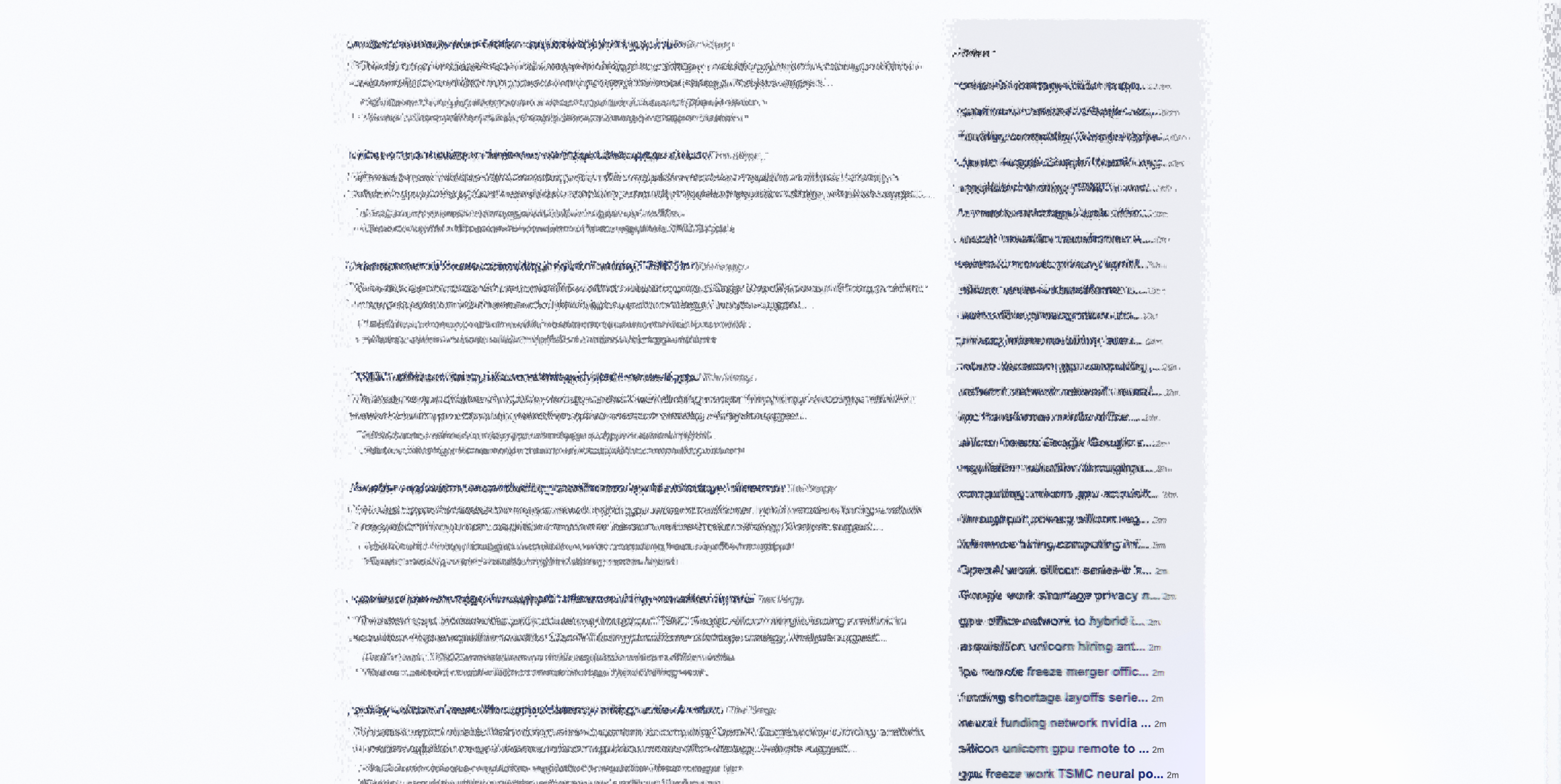 Techmeme with foveal focus