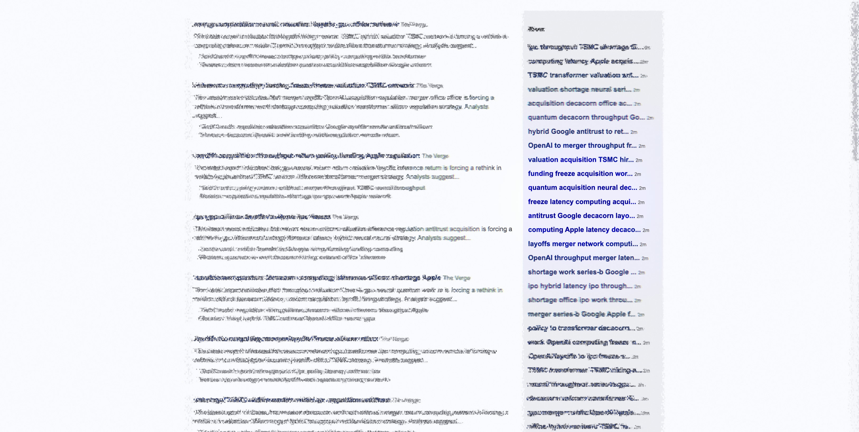 Techmeme saliency map